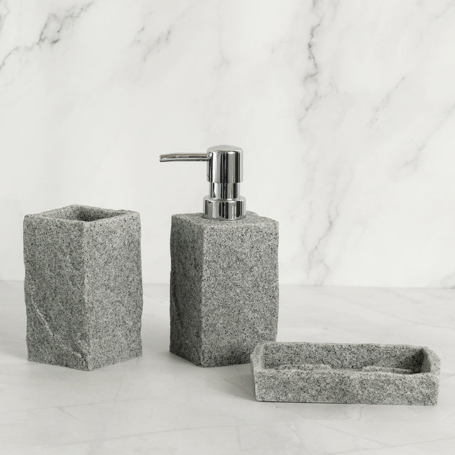 Bathroom Accessories Set Imitati Granite Resin Iiquid Soap D