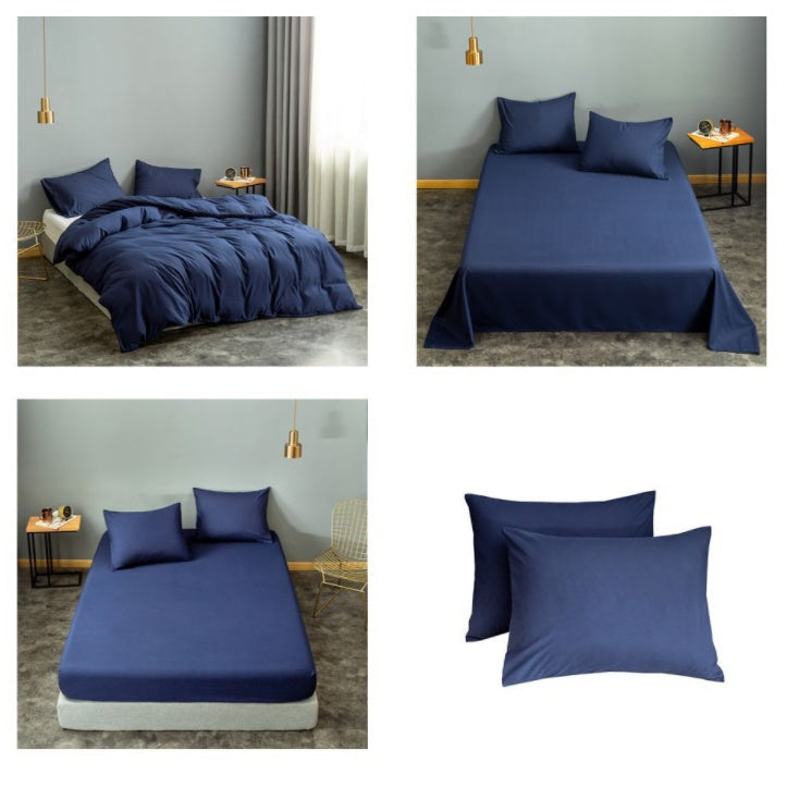 Fashion Home Textile Single Product Bedding Brushed Solid Color Quilt Cover