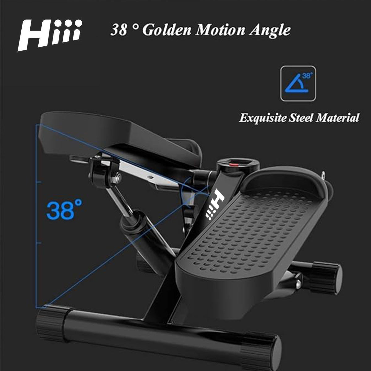 1pc,hiii,Steppers For Exercise At Home,Mini Stair Stepper 330 Lb Capacity,Workout Stepper Machine For Exercise,Mini Stepper With Resistance Bands